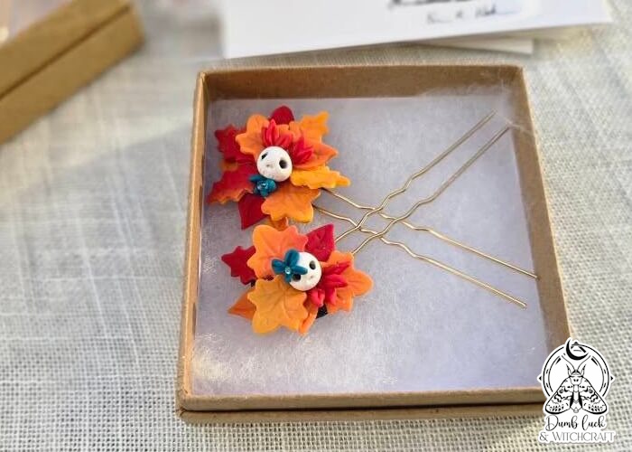 Dumb Luck & Witchcraft potion bottles styled with crystals