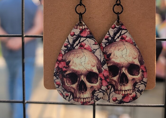 Monkeybear Creations wood-burned cutting boards on display